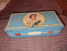 Vintage Queen Elizabeth II 1953 Coronation  Meredith & Drew Biscuit Tin
