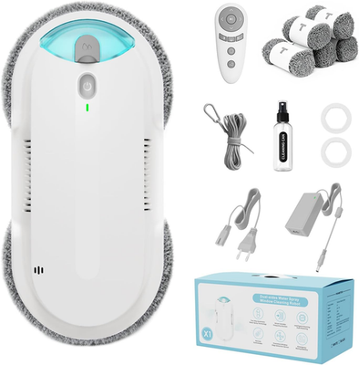 #ad Window Cleaning Robot Double Helix 4800 6400Pa Suction Dual Ultrasonic Spray $306.99