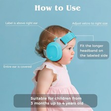 Bella's Friends Baby Ear Protection Infants Toddlers 24dB Noise Cancelling Party