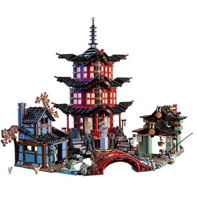 New Ninjago Temple of Airjitzu Building Blocks Set 2028PCS Ninja Village Model