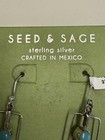 Seed & Sage Sterling Silver 925 Made In Mexico Dangle Hook Earrings — photo 2