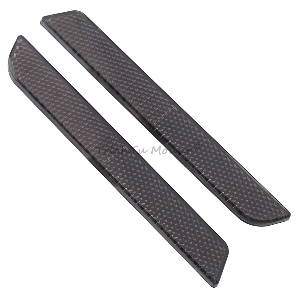 Smoke Hard Saddle Bag Latch Cover Reflectors For Harley Touring Electra Glide