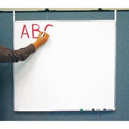 Screenflex Mbf Dry Erase Board, Melamine, 36 In, 42 In, Wood Frame, White, Gloss