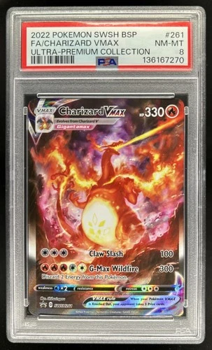 2022 Pokemon SWSH Black Star Promos Charizard VMAX Full Art #SWSH261 PSA 8