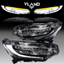 LED Headlights: Types and Specs VLAND LED Headlights W/Sequential Turn Sig. For 2016-2021 Honda Civic 10Th GEN
