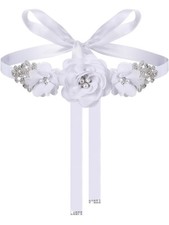 Wedding Bridal Belt Sash with Flower Rhinestone Pearl for Bride Bridesmaid Ma...