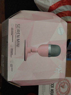 Pink Razer Seiren Mini Ultrar Professional Microphone - And Shock Mount