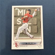2022 Topps Complete Set Chrome Rookie Jarren Duran #187 Boston Red Sox Insert