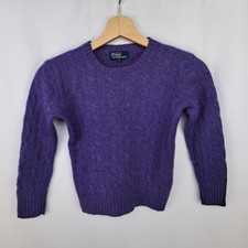 Maglione Polo Ralph Lauren in cashmere colore viola taglia 7 anni da bambina