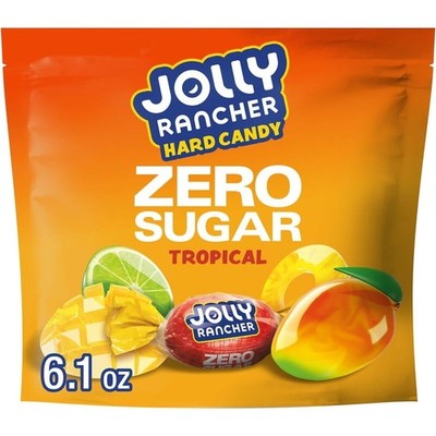 Jolly Rancher Zero Sugar Tropical Fruit Flavored Hard Candy, Bag 6.1 oz