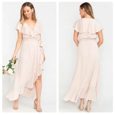 Show Me Your MuMu Jess Ruffle Trim Bridesmaid Dress Show Me the Ring Crisp S NWT
