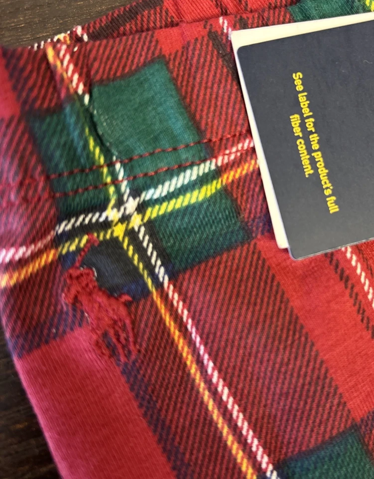 NWT polo ralph lauren Toddler Size 2 plaid Leggings Holiday 2T organic cotton - Image 4 of 4