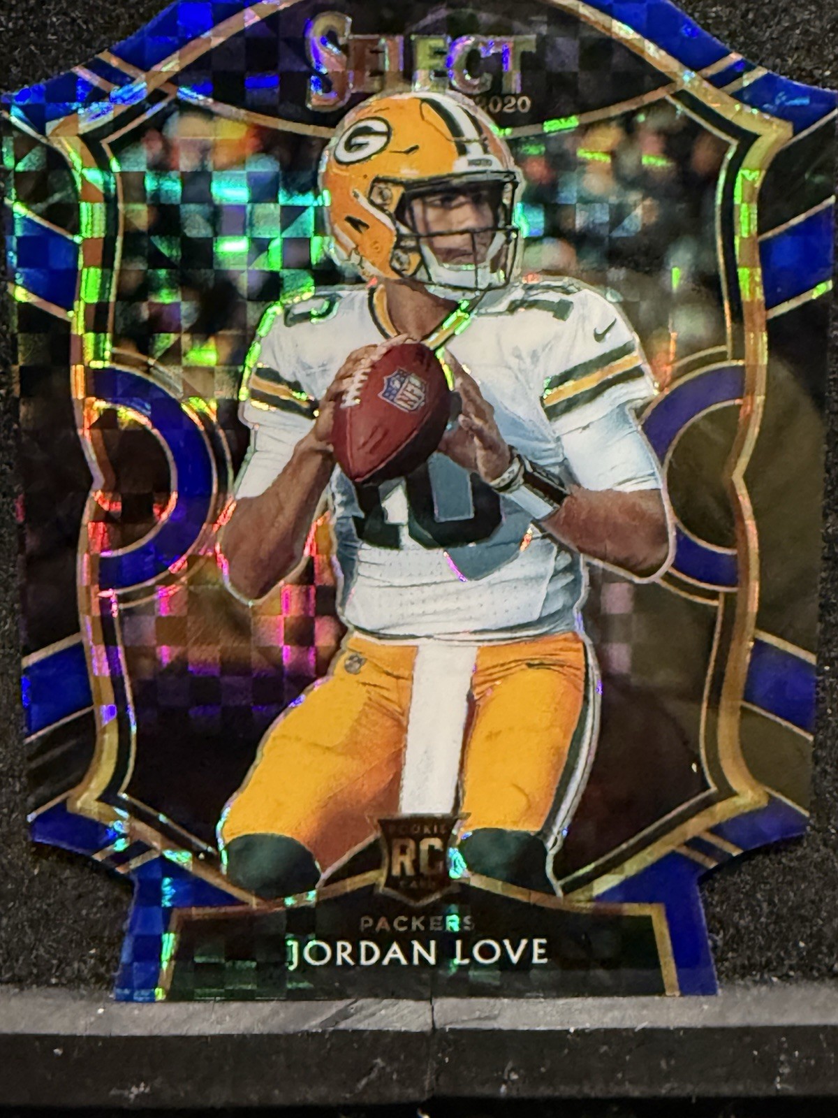 2020 Panini Select Concourse Jordan Love RC #47 Blue Checkerboard  Prizm Die-Cut