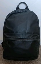 Knomo Barbican Albion Black Leather Backpack for 15.6" Laptop - 16.5"x12.2"x4"