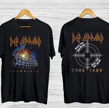 1983 Def Leppard Pyromania Tour T-Shirt Black.