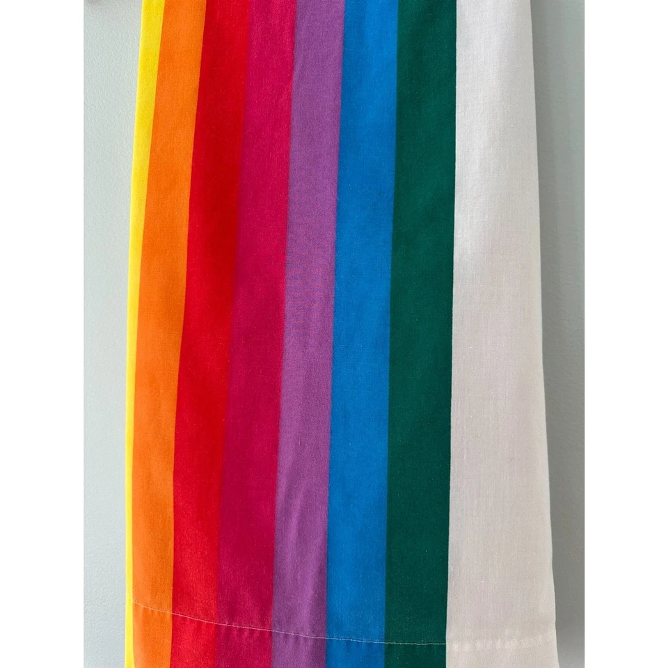 70s Vintage Wamsutta Tomorrow's Rainbow Flat Bed Sheet Double/Full Size  - Image 3 of 4