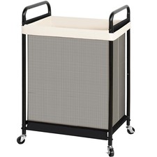 120L Large Laundry Hamper with Wheels, Rolling Laundry Basket Cart with Remov...
