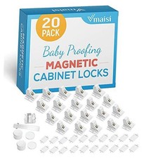 20 Pack Magnetic Cabinet Locks Baby Proofing - Children Proof Standard 20.0