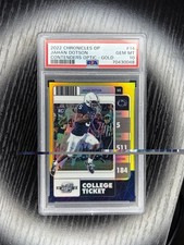 2022 Panini Optic Contenders Jahan Dotson College Ticket Gold /10 PSA 10 PSU