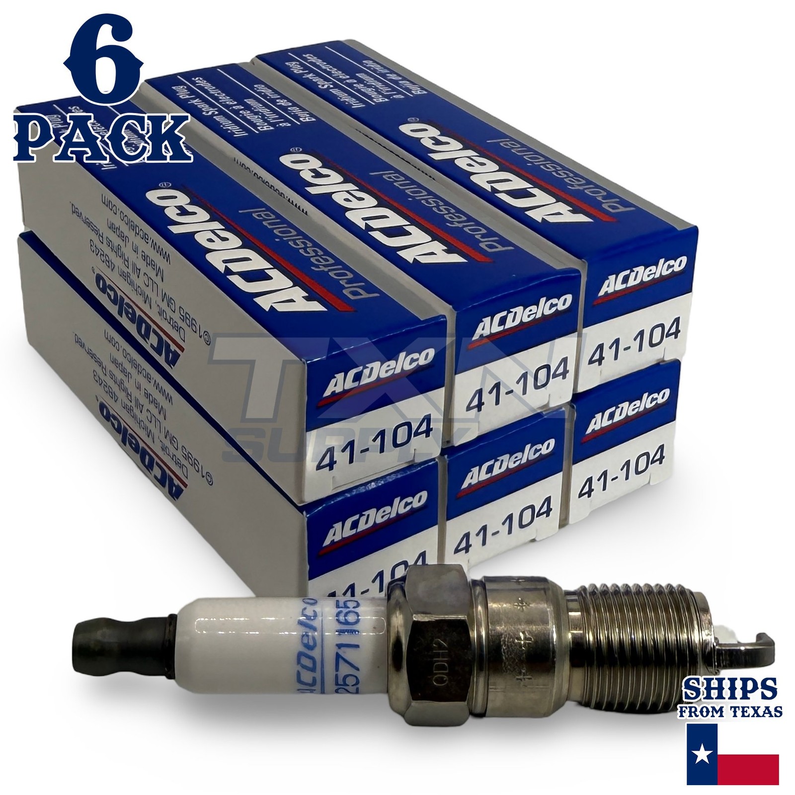 6 Pack Genuine GM ACDelco Iridium Spark Plugs 41-104