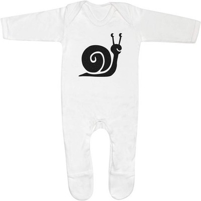 'Happy Snail Silhouette' Baby Romper Jumpsuits / Sleep suits (SS063911)