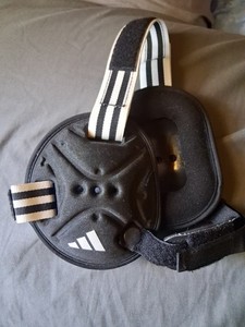 Adidas Kids Wrestling Headgear Earguards Youth Wizard Black White Adjustable 