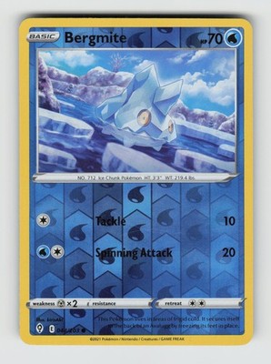 Bergmite 044/203 Evolving Skies Pokemon Reverse Holo LP