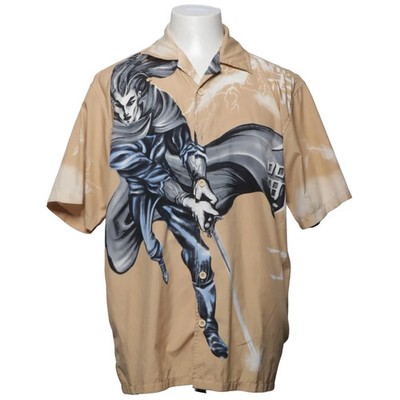 Gil D'auray, Kurzarmhemd, Größe: L, Beige/Mehrfarbig, Polyester, Print #uGf