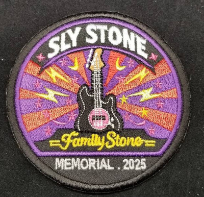 Sly Stone Memorial 2025 Embroidered Patch Iron On Sew On Approx 3.25''