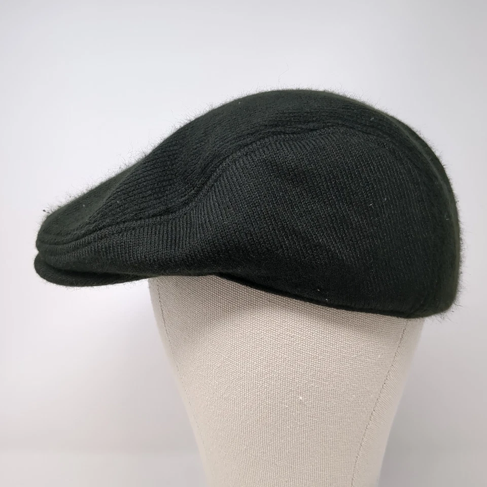 Levi's Fitted Newsboy Cap Black Medium Flat Fleece Lined Blank Polyester - Image 3 of 4
