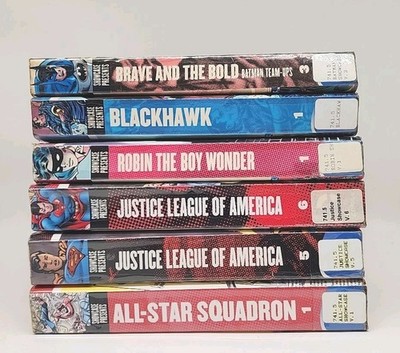 Lot of 6 Showcase Presents: All-Star Squadron-Justice League-Blackhawk-Ex Libris