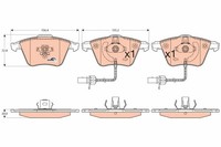 Bremsbelagsatz Scheibenbremse Cotec TRW GDB1554 FüR Audi C6 A6 4F5 A4 8E5 8EC B6