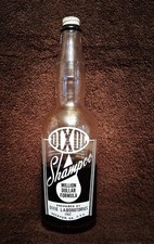 VINTAGE 1950'S BARBER SHAMPOO BOTTLE DIXOL MILLION DOLLAR FORMULA DECATUR GA.