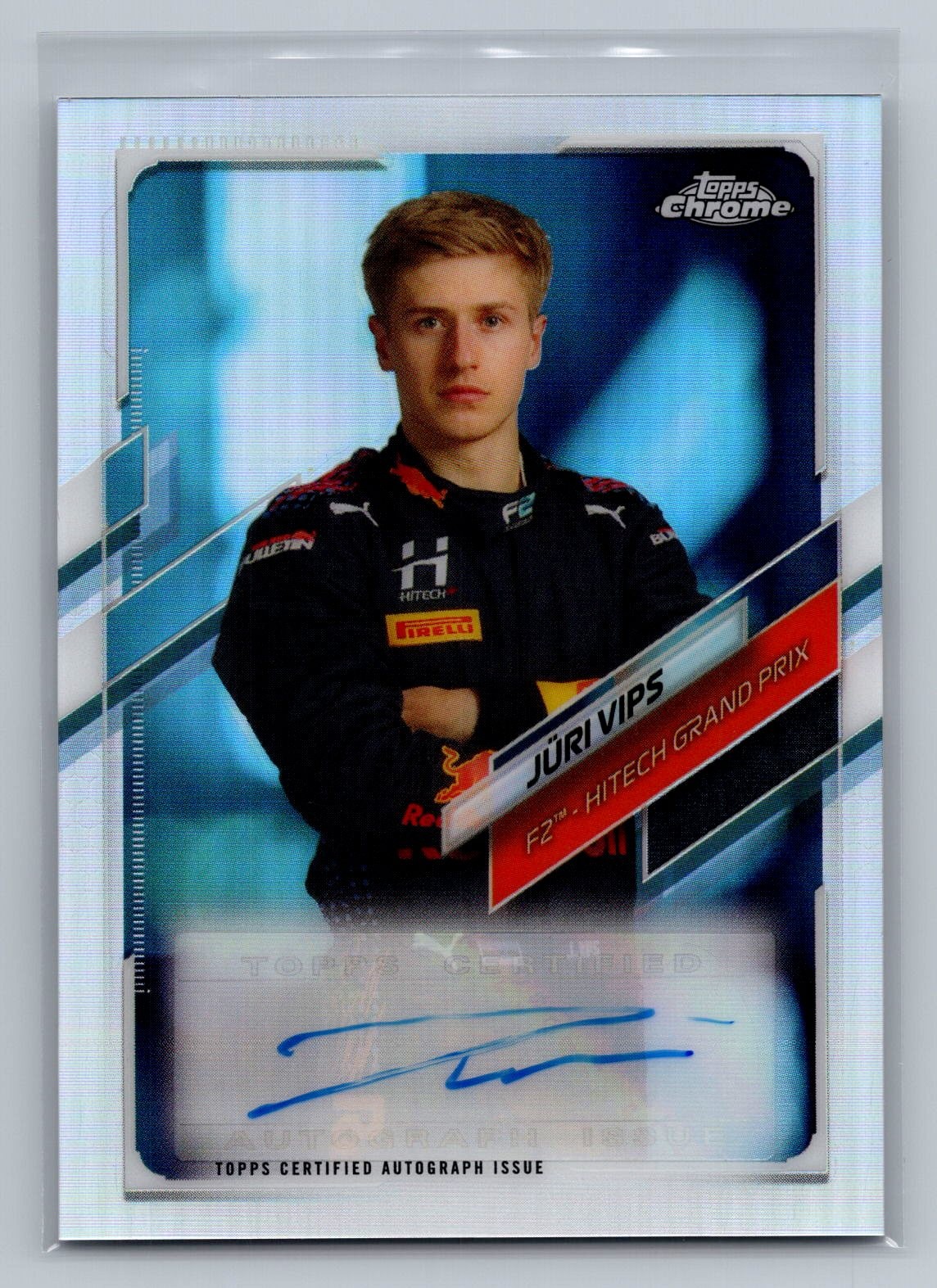 2021 Topps Chrome Formula 1 #CA-JV Juri Vips Chrome F1 Autographs #/391