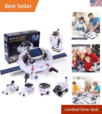 Educational Solar Robot 6-in-1 Kits for Kids Age 8-14 - Hands-On STEM Fun