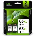 2PK 63XL Black Ink Cartridge For HP ENVY 4512 4520 Office Jet 3830 4650 5255