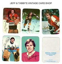 1976-77 TOPPS HOCKEY GLOSSY PHOTOS INSERTS  / SEE DROP DOWN MENU FOR CARD U GET