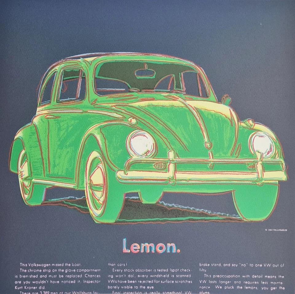 ANDY WARHOL * Volkswagen * 50 x 40 cm * signed lithograph * limited# 93/200 - Bild 2 von 4