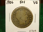 1906    Barber Half Dollar  Item # 11709