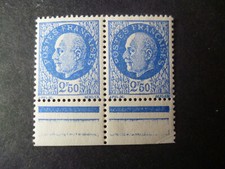 5108  TP FRANCE NEUF **  1941/42  N° 520  PAIRE HORIZONTALE