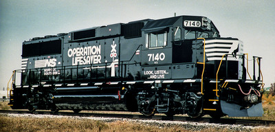 HO154 - Norfolk Southern Operation Lifesaver Decals GP-60 7140 - ShellScale