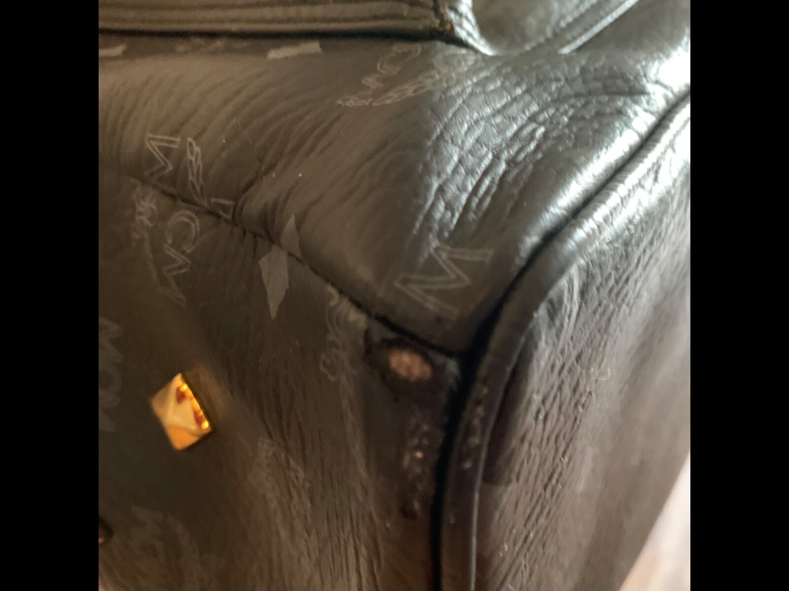 LARGE MCM BACKPACK, BLACK, WITH STUDS - image 17