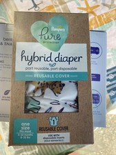 Pampers Pure Hybrid Reusable Cloth Diaper Covers 0-30 Month, 8-35LBS 3 Prints 