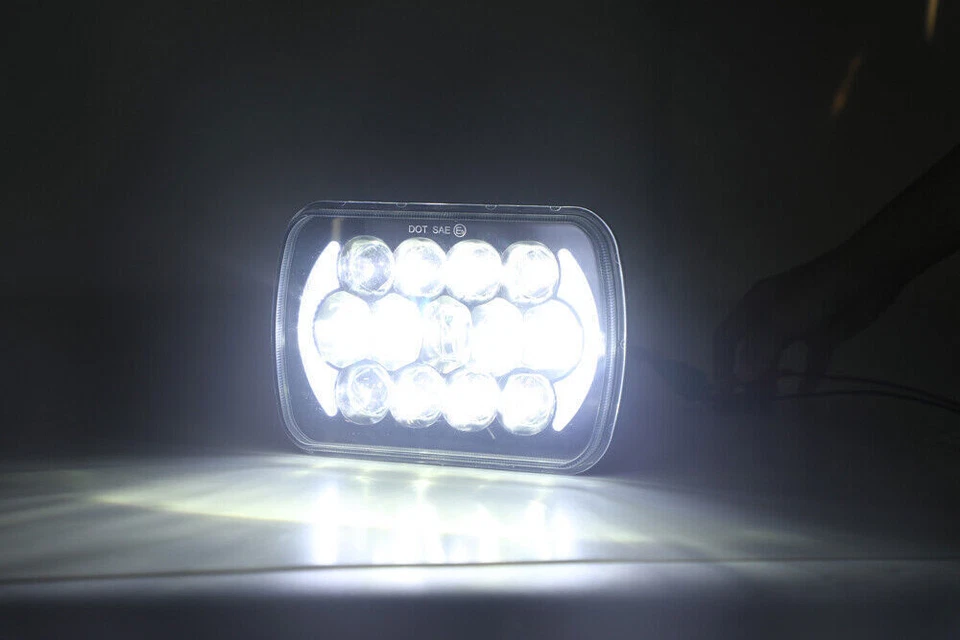 Par de faros LED 5X7 7X6" para International 9200i 9400i SBA 9900i 5600i 3800 Foto 2 de 4