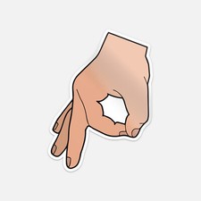 The CIrcle Game Hand Car Bumper Vinyl Sticker Decal