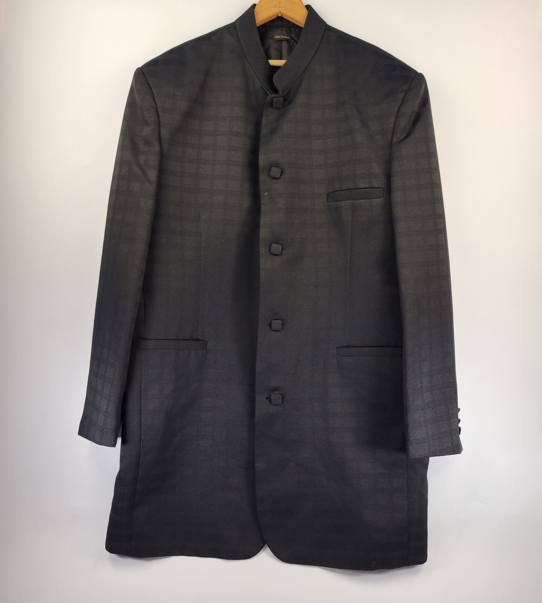Gianni Vironi Mens Suit Jacket Coat Only Size 44R/38W Faux Front