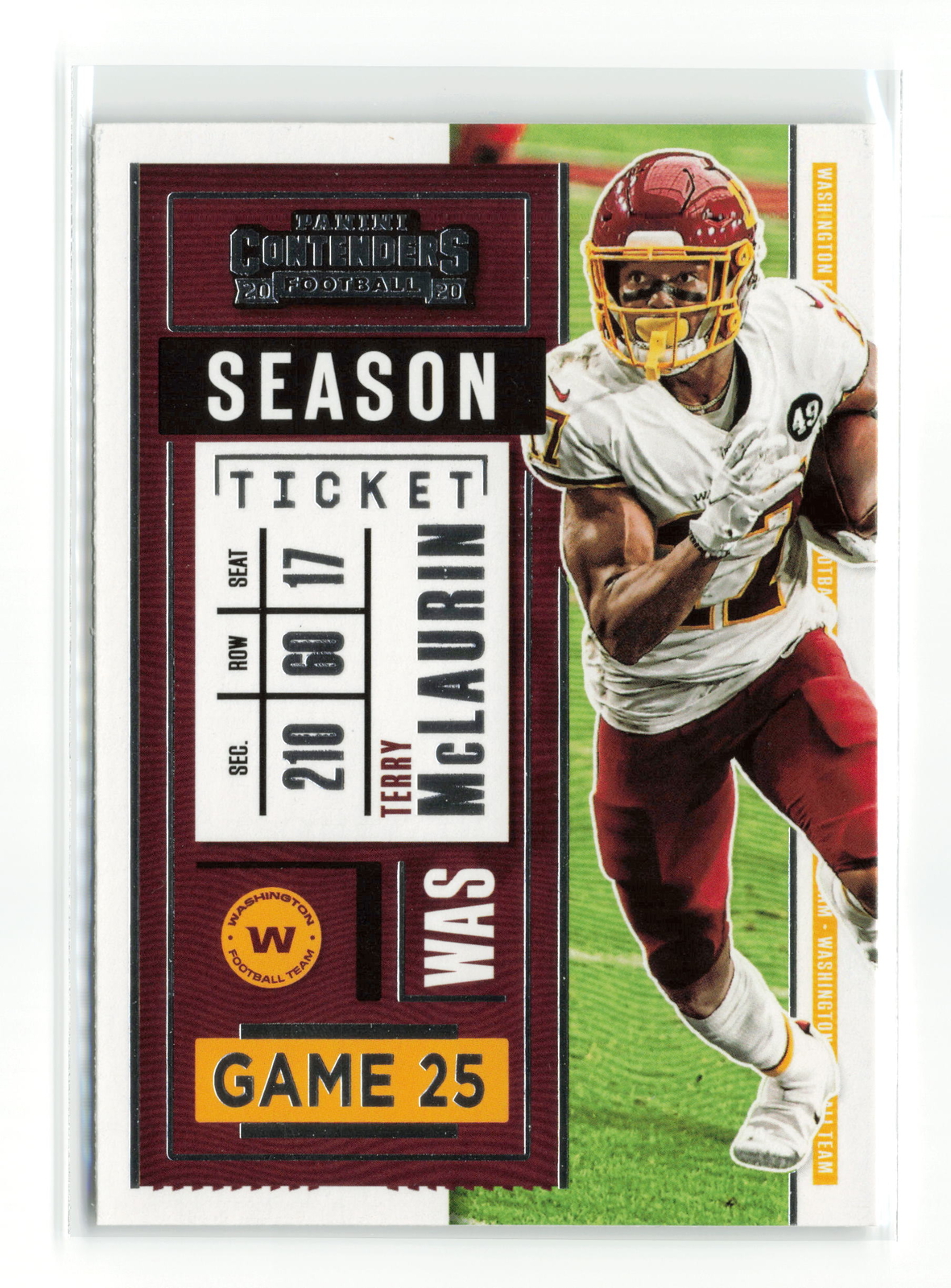 TERRY MCLAURIN #8 2020 PANINI CONTENDERS COMMANDERS