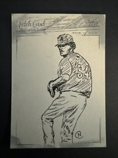 2008 Topps Sketch Ervin Santana Card 1/1