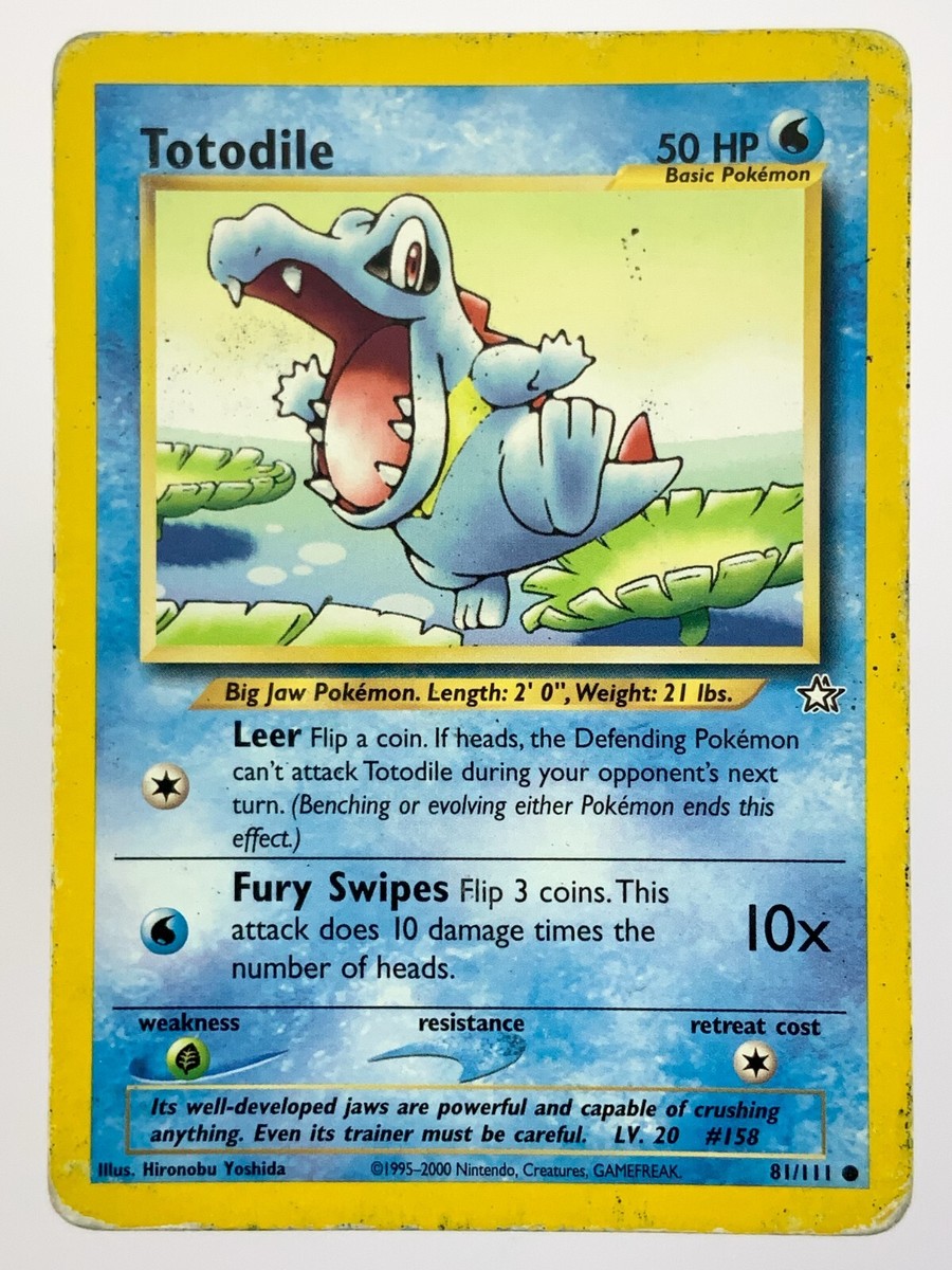2000 Totodile Neo Genesis WOTC Pokemon 1st Edition 81/111 Rare