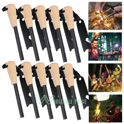 Magnesium Ferro Rod Fire Starter Emergency Ferrocerium Survival Friction Flint